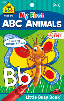 Paperback School Zone My First ABC Animals Tablet Workbook Book