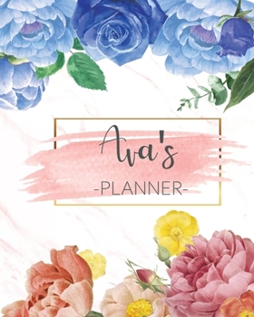 Ava's Planner: Monthly Planner 3 Years January - December 2020-2022 | Monthly View | Calendar Views Floral Cover - Sunday start
