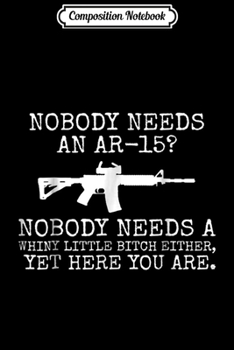 Composition Notebook: AR15 Ugly Christmas Sweater Style Xmas 2nd Amendment Journal/Notebook Blank Lined Ruled 6x9 100 Pages