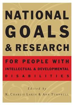 Paperback National Goals And Research for People With Intellectual And Developmental Disabilities Book