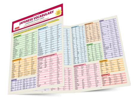 Pamphlet Japanese Vocabulary Language Study Card: Essential Words and Phrases for the Jlpt and AP Exams (Includes Online Audio) Book