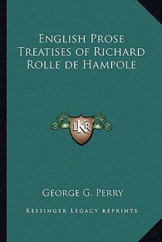 Paperback English Prose Treatises of Richard Rolle de Hampole Book