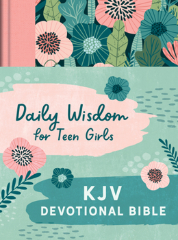 Hardcover Daily Wisdom for Teen Girls KJV Devotional Bible [Blush Rainforest] Book