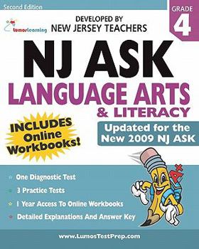 Paperback Nj Ask Practice Tests And Online Workbooks: Language Arts Literacy Grade 4, Second Edition: Developed By Expert New Jersey Teachers Book