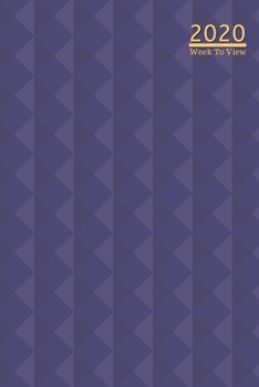 A5 2020 Diary Week To View Paperback Cover With Alternative Design |: | Dark Slate Blue 3D Diamonds Patterned Cover 2020 Diary ,Year Planner For ... College, School, Appointments, Organizer.