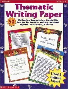 Paperback Thematic Writing Paper (Grades 3-5) Book