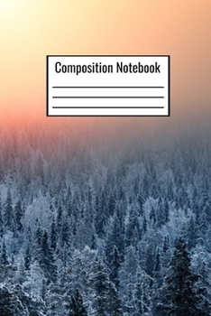 Paperback Composition Notebook: Festive Holiday Winter Christmas Notebook For Kids Teens Adults Parents Couples To Write Down Daily Journal Notes Book