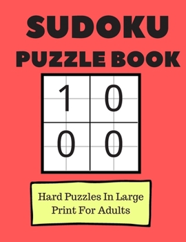 Paperback Sudoku Puzzle Book: 100 Hard Puzzles in Large Print For Adults [Large Print] Book