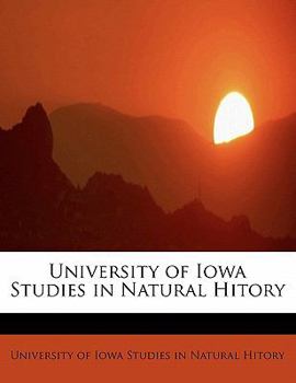 Paperback University of Iowa Studies in Natural Hitory Book