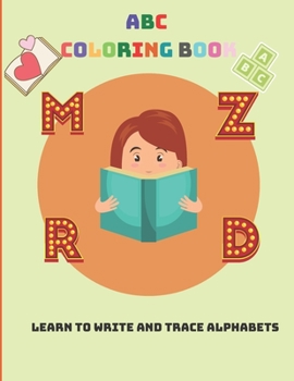 Paperback ABC coloring book: learn to write and trace alphabets Book