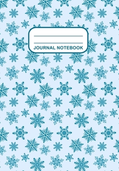 Paperback Journal Notebook: Journal, Notebook, Or Diary - Christmas Snowflakes Pattern Cover Design - 120 Blank Lined Pages - 7" X 10" - Glossy Fi Book