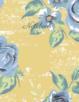 Notebook: Vintage/Roses, Lined Journal/Notebook/Sketchbook/diary, 110 pages, 8.5x11 large print, Soft Cover, Glossy Finish.