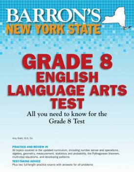 Paperback Barron's New York State Grade 8 English Language Arts Test Book