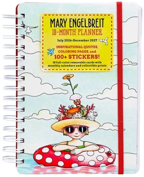 Spiral-bound Mary Engelbreit 18-Month Coloring Planner: July 2026-December 2027 Book