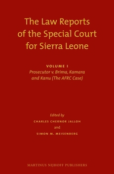 Hardcover Law Reports of the Special Court for Sierra Leone Book