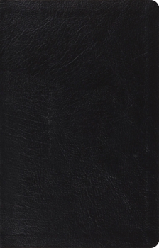 Leather Bound ESV Large Print Thinline Reference Bible (Genuine Leather, Black) Book