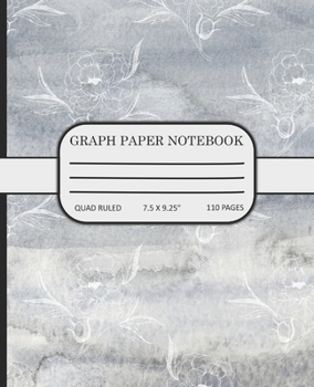 Paperback Graph Paper Notebook: Math and Science Composition Book Peonies Floral Book