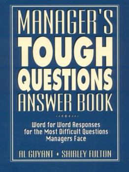 Hardcover Manager's Tough Questions Answer Book