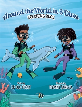 Paperback Around the World in 8 Dives: Coloring Book