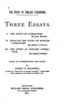 Paperback The Study of English Literature, Three Essays Book