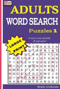 Paperback ADULTS WORD SEARCH Puzzles 1 [Large Print] Book