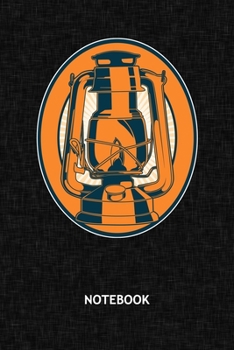 NOTEBOOK: Retro Lover Note Book Grid-lined 6x9 - Retro Journal A5 Gridded - Vintage Lover Planner 70s Style 120 Pages SQUARED - Oil Lamp Diary Nostalgic Soft Cover - 90s Kids Birthday Present