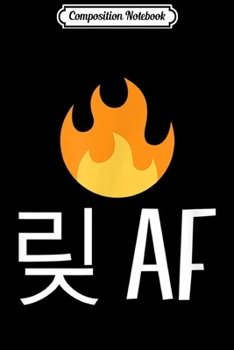 Paperback Composition Notebook: Lit AF Korean K-Pop Funny Fire Emoji Korea Journal/Notebook Blank Lined Ruled 6x9 100 Pages Book