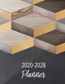 Paperback Planner 2020-2028: Calendar Monthly Schedule, Appointment ...Color wood cover Book