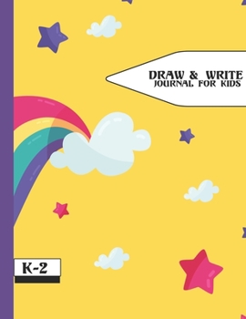 Draw and Write Journal For Kids: Grades K-2: Primary Composition Half Page Lined Paper with Drawing Space (8.5" x 11" Notebook), Learn To Write and Draw Journal