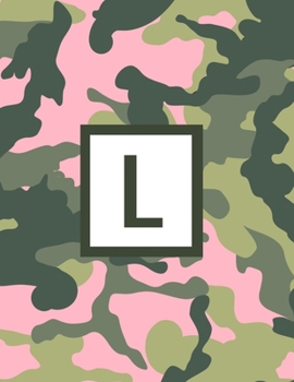 L: Letter Monogrammed 2020 Weekly Planner For Women Hunters Girls - Pink Camo Camouflage January 2020 - December 2020 (8.5"x11")