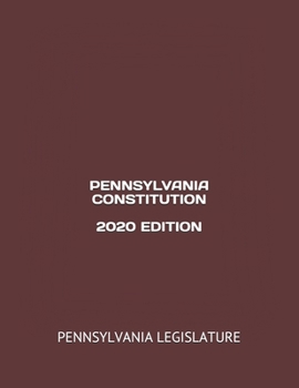 Paperback Pennsylvania Constitution 2020 Edition Book