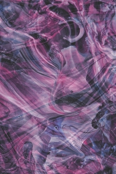 PURPLE: Abstract Art Cover Lined Notebook, 6x9, Soft Matte Finish, Journal For Women And Girls, 120 Page Ruled Notepad