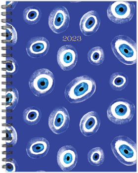 Spiral-bound Turkish Blue Eye Dot 2023 2023 6.5 X 8.5 Softcover Weekly Planner Book