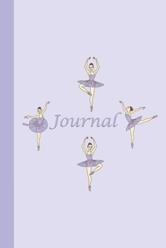 Journal: Ballerinas (Purple) 6x9 - DOT JOURNAL - Journal with dot grid paper - dotted pages with light grey dots