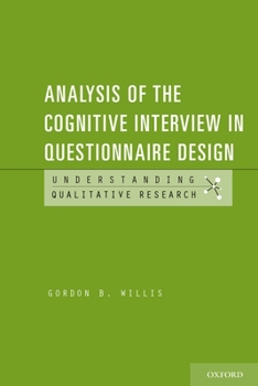 Paperback Analysis of the Cognitive Interview in Questionnaire Design Book