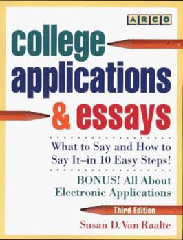 Paperback Arco College Applications and Essays (College Applications and Essays, 3rd ed) Book