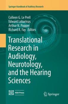 Paperback Translational Research in Audiology, Neurotology, and the Hearing Sciences Book