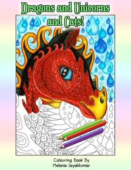 Paperback Dragons and Unicorns and Cats Colouring Book