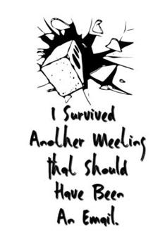 Paperback I Survived Another Meeting That Should Have Been An Email.: Stunning Funny Boss Gifts Ruled Paper Notebook Journal - Cute Work Gifts For Coworker Blan Book