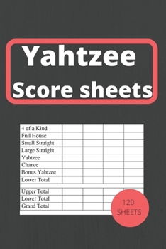 Paperback Yahtzee Scores Sheets: Yahtzee Score Keeper Book, Yahtzee Scores book