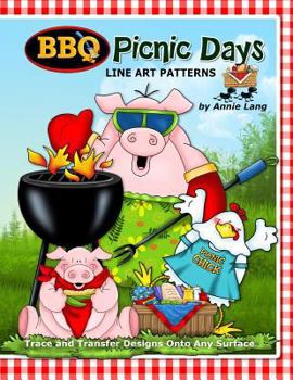 Paperback BBQ Picnic Days: Line Art Patttern Book