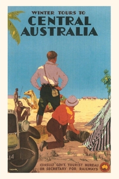 Paperback Vintage Journal Central Australia Travel Poster Book