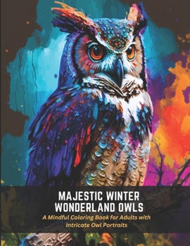 Paperback Majestic Winter Wonderland Owls: A Mindful Coloring Book for Adults with Intricate Owl Portraits Book