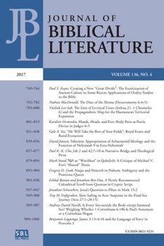 Paperback Journal of Biblical Literature 136.4 (2017) Book