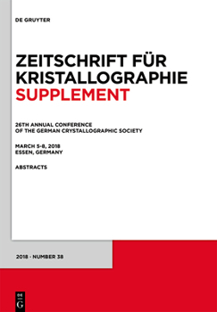 Paperback 26th Annual Conference of the German Crystallographic Society, March 5-8, 2018, Essen, Germany Book