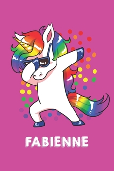 Fabienne: Personalisiertes Design Notizbuch Einhorn 120 linierte Seiten - Perfekte Geschenkidee f�r die Schuhe oder Weihnachten mit Vornamen DIN A5 (pink)