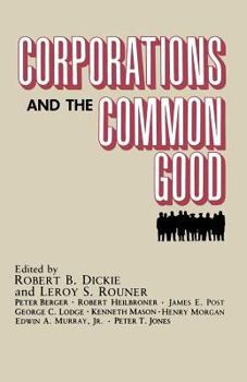 Paperback Corporations and the Common Good Book