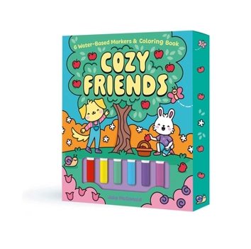 Cozy Friends: 6 Marker Pens and Coloring Book