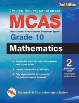 Paperback Massachusetts MCAS Mathematics Grade 10 Book