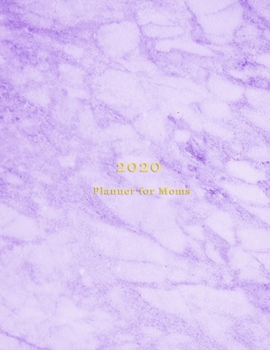 2020 Planner for Moms: New years goal achieving organiser for buisy children Monthly and weekly planning sections, goals, to do lists, recaps and organising pages Cute bright pink marble pattern